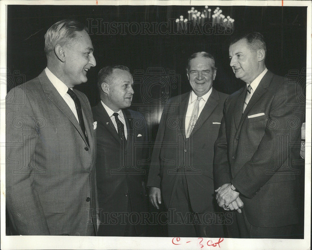1964 Press Photo M.E. Calloway,C.W Foster,Jerry Sullivan,E.F Laux of Ford Motor Co. - Historic Images