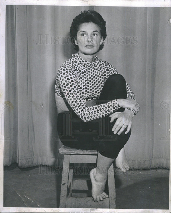 1958 Press Photo Bonnie Prudden Of Institute For Physical Fitness