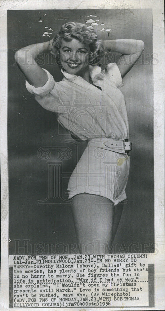 1956 Press Photo Actress Dorothy Malone Historic Images