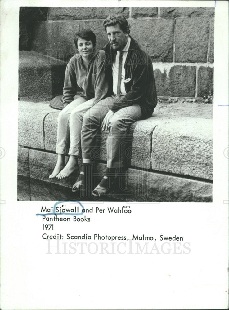 1971 Press Photo Maj Sjowall and Per Wahloo - Historic Images