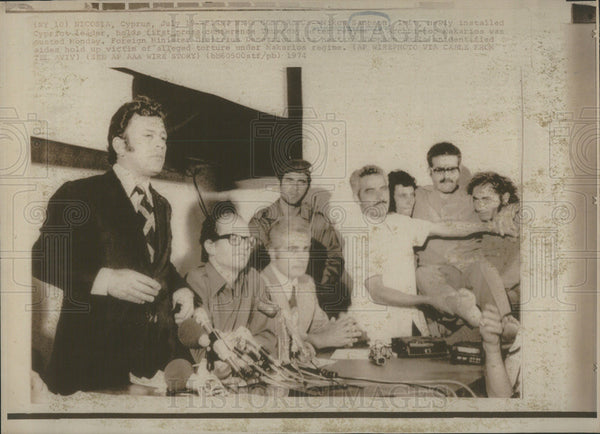 1974 Press Photo Nikos Sampson Cyprus President Historic Images