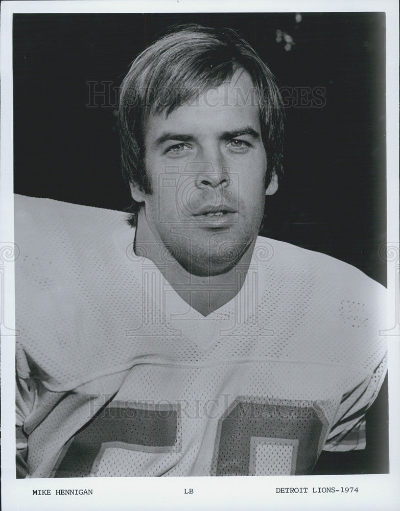 1975 Press Photo Mike Hennigan Detroit Lions - Historic Images