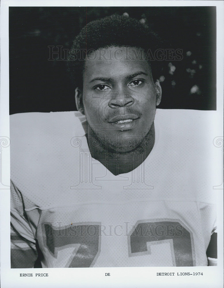 1974 Press Photo Ernie Price/Detroit Lions Football - Historic Images
