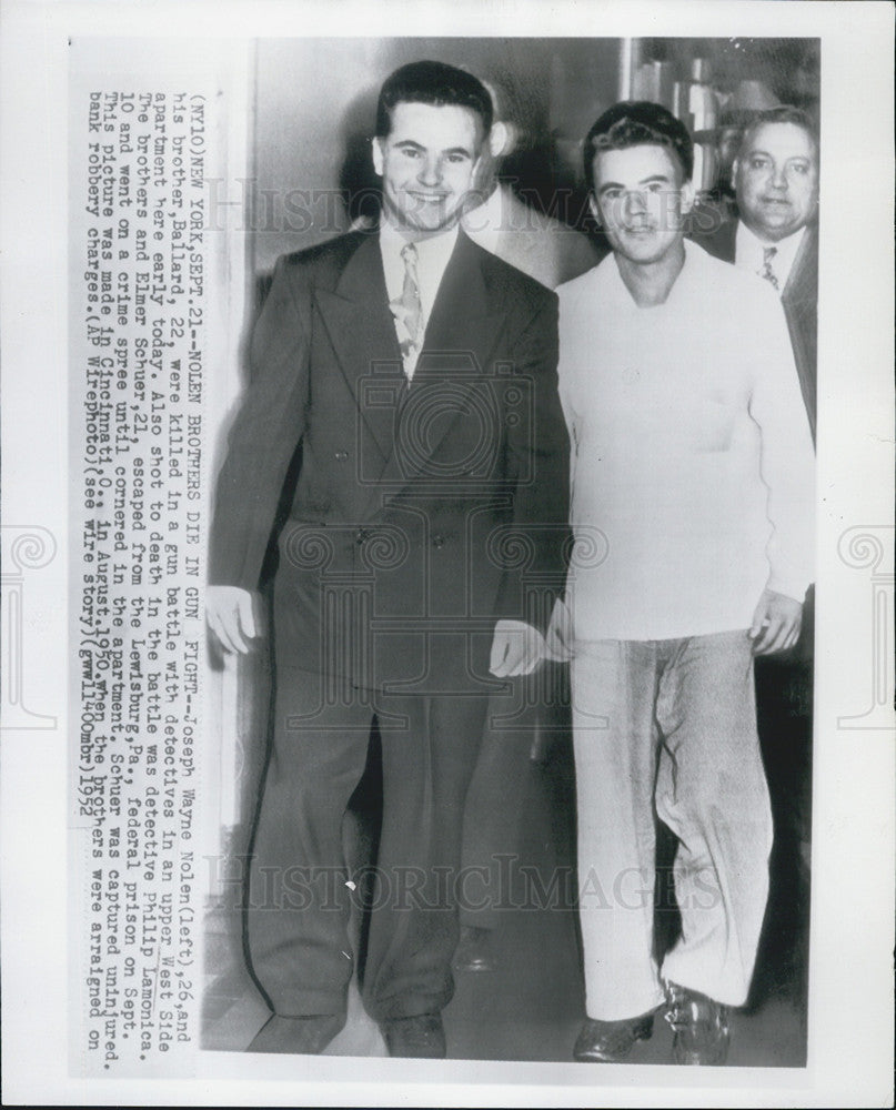 1950 Press Photo Joseph Wayne Nolen and his brother Ballard - Historic Images