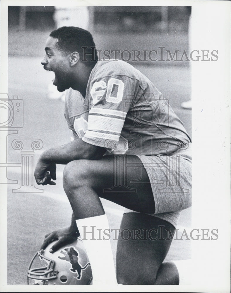 1981 Press Photo Bubba Baker Detroit Lions During Practice - Historic Images