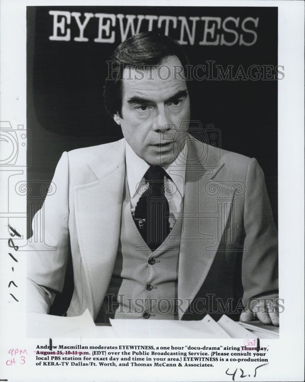 1977 Andrew Macmillan, Journalist, Correspondent. Historic Images