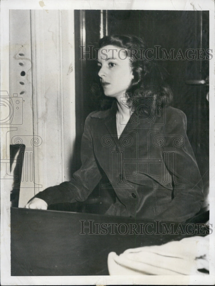 1950 Press Photo American Yvette Madsen after her murder hearing sentence - Historic Images