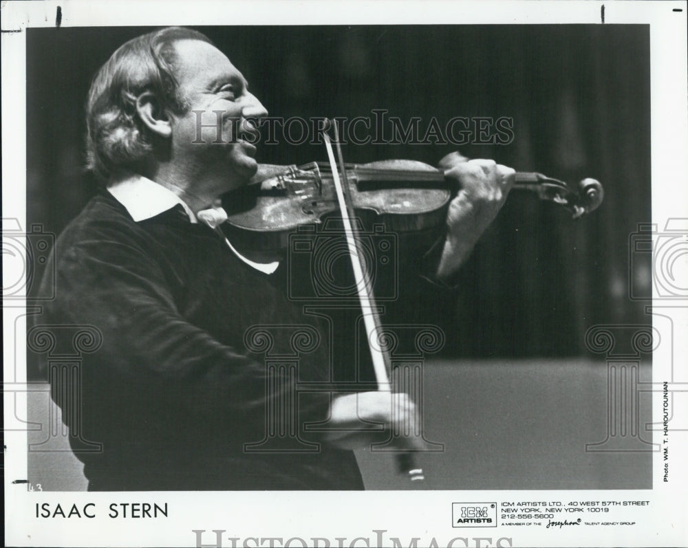 1987 Press Photo Violinist Isaac Stern - RSJ01793 - Historic Images