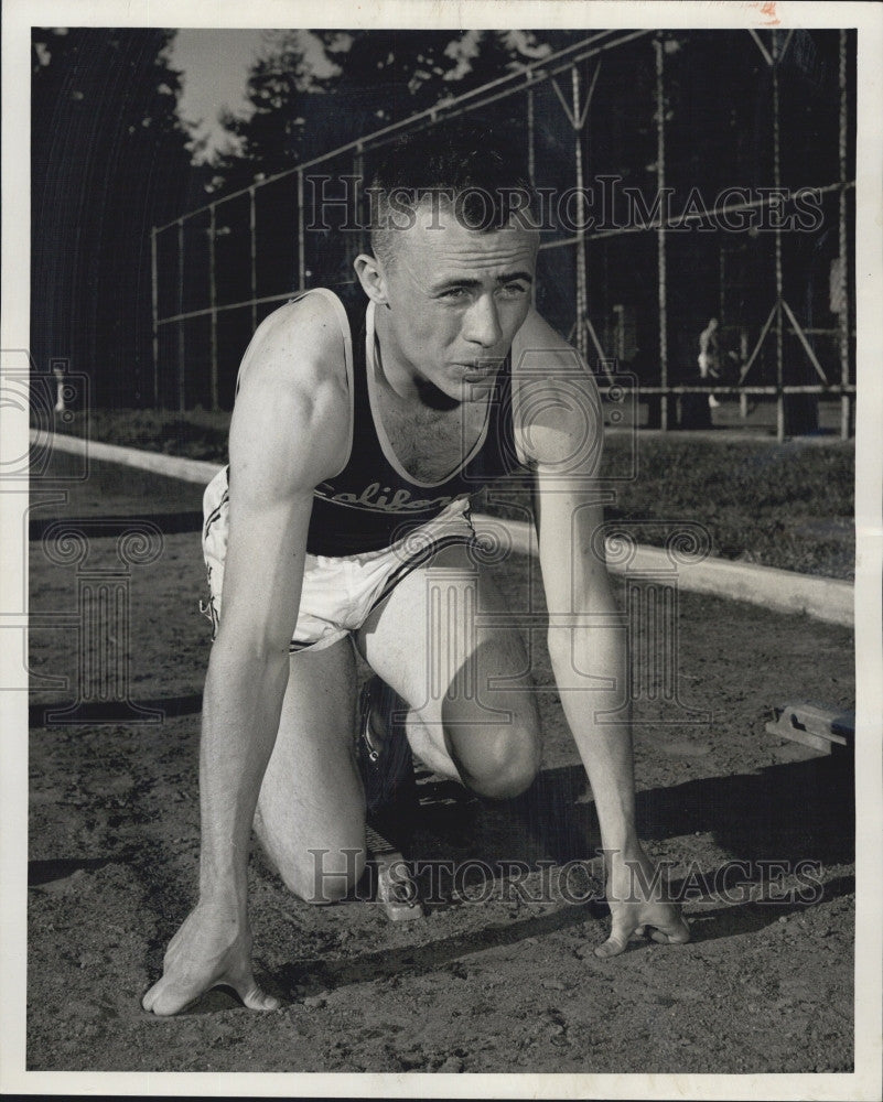 1958 Press Photo Jack Yerman,440 & 880 meter track runner - Historic Images