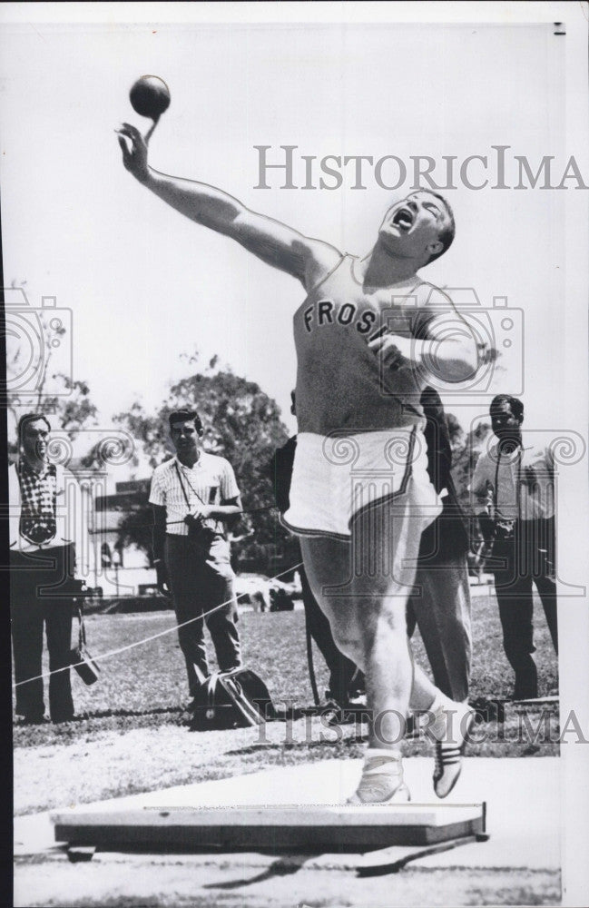 1959 Press Photo Dallas Long University Southern California Track Hurler - Historic Images