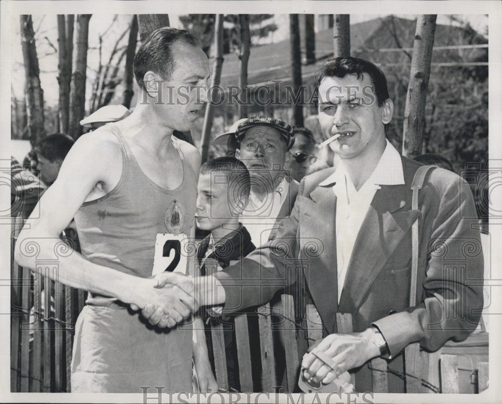 1958 Press Photo Franjo Mahalic Before Race - Historic Images