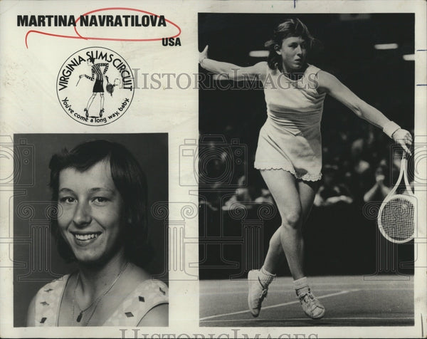 1976 Press Photo Tennis Player Martina Navratilova