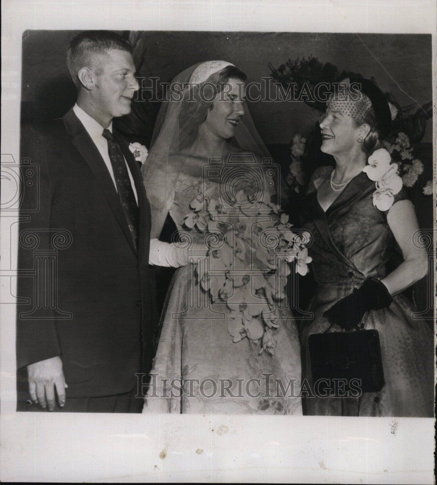 1955 Press Photo Acrtress Ann Harding, daughter Jane Harding, Alfred Otto, Jr. - Historic Images