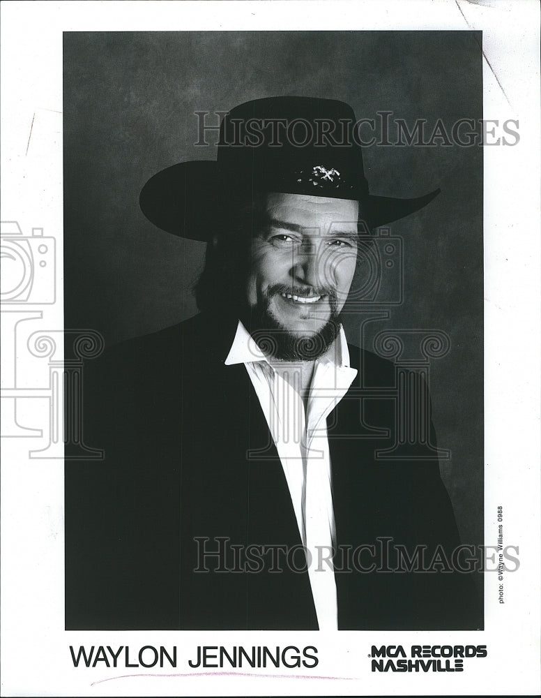 Press Photo Waylon Jennings American Country Music Singer - RSN09485- Historic Images