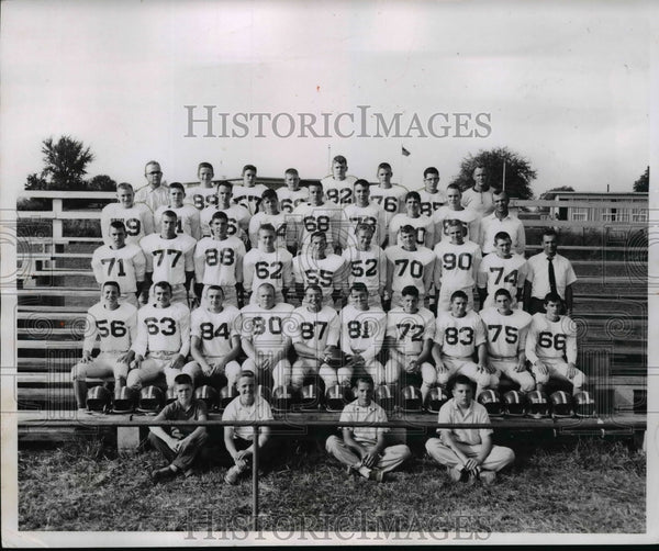 1958 Press Photo The 1958 Fredericktown High School Football team cv