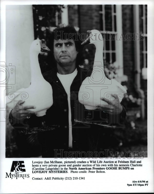 1994, Ian McShane stars as Lovejoy in Goose Bumps Lovejoy Mysteries