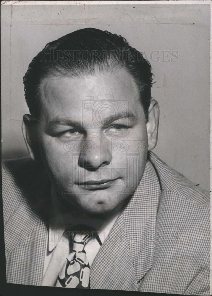 1950 Press Photo Frank Szymanski football probate judge - Historic Images