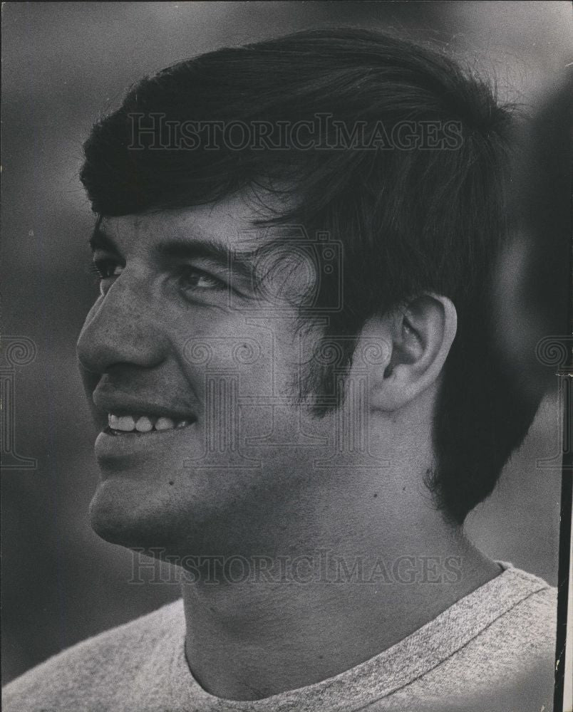 1970 Press Photo Nick Eddy Detroit Lions Football - Historic Images