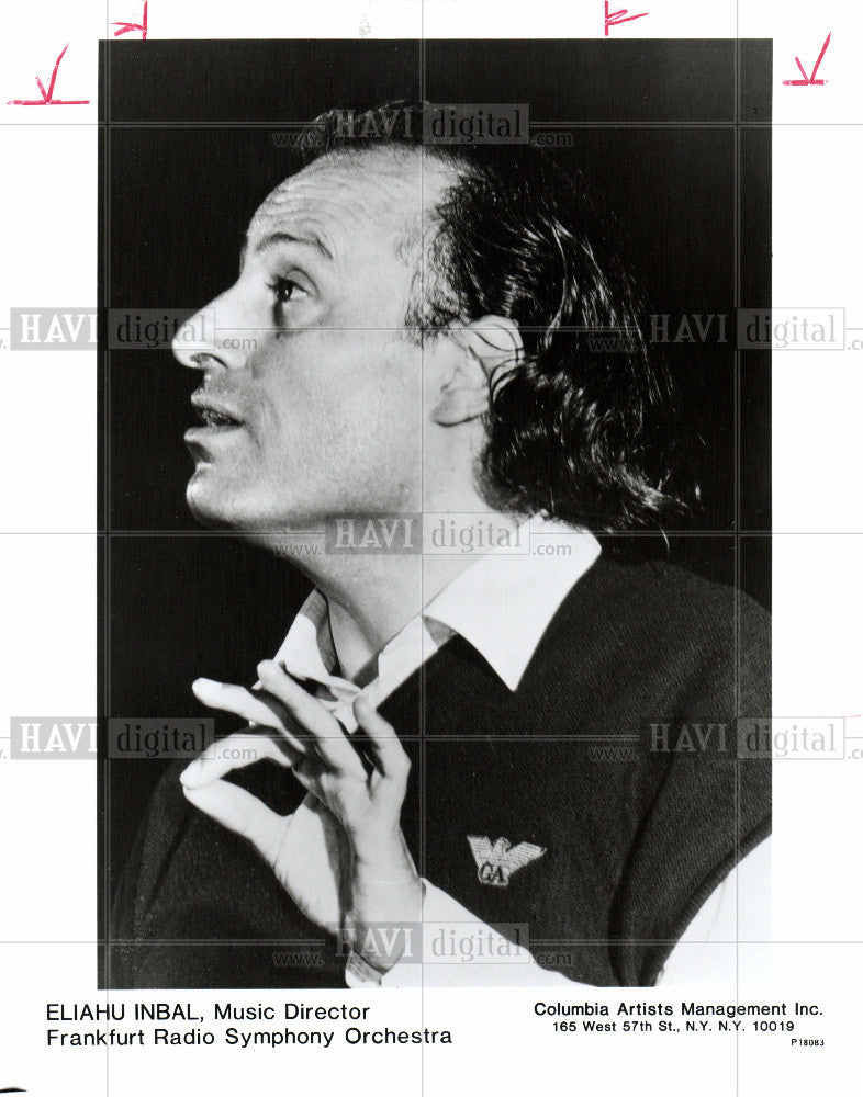 1989 Press Photo Eliahu Inbal Music Director Conductor - Historic Images
