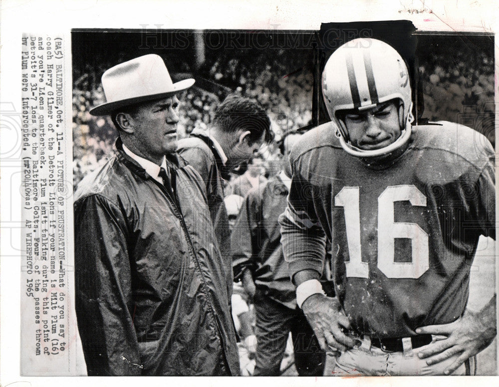 1965 Press Photo Detroit Tues Sports Lions 31-7 Colts - Historic Images