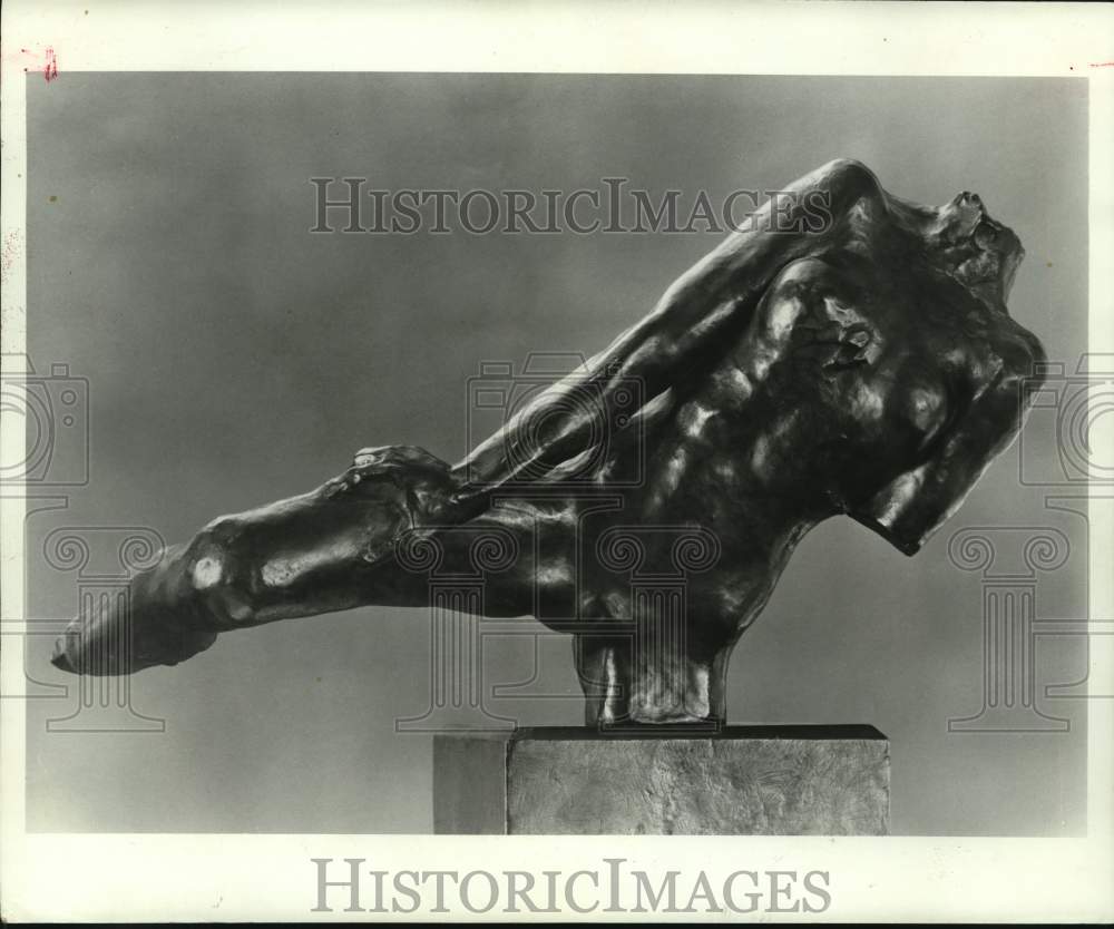 1968 Press Photo &quot;Flying Figure&quot; by Auguste Rodin, Museum of Fine Arts, Houston - Historic Images