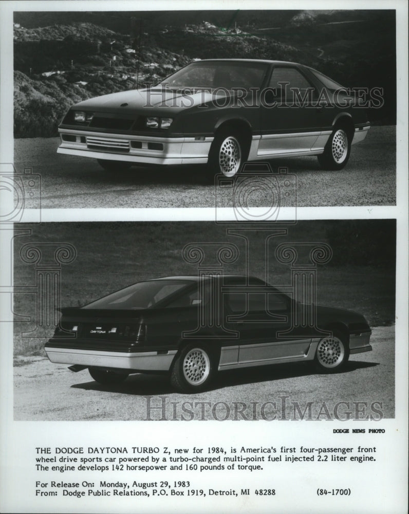 1983 Dodge Daytona Turbo Z for 1984 – Historic Images