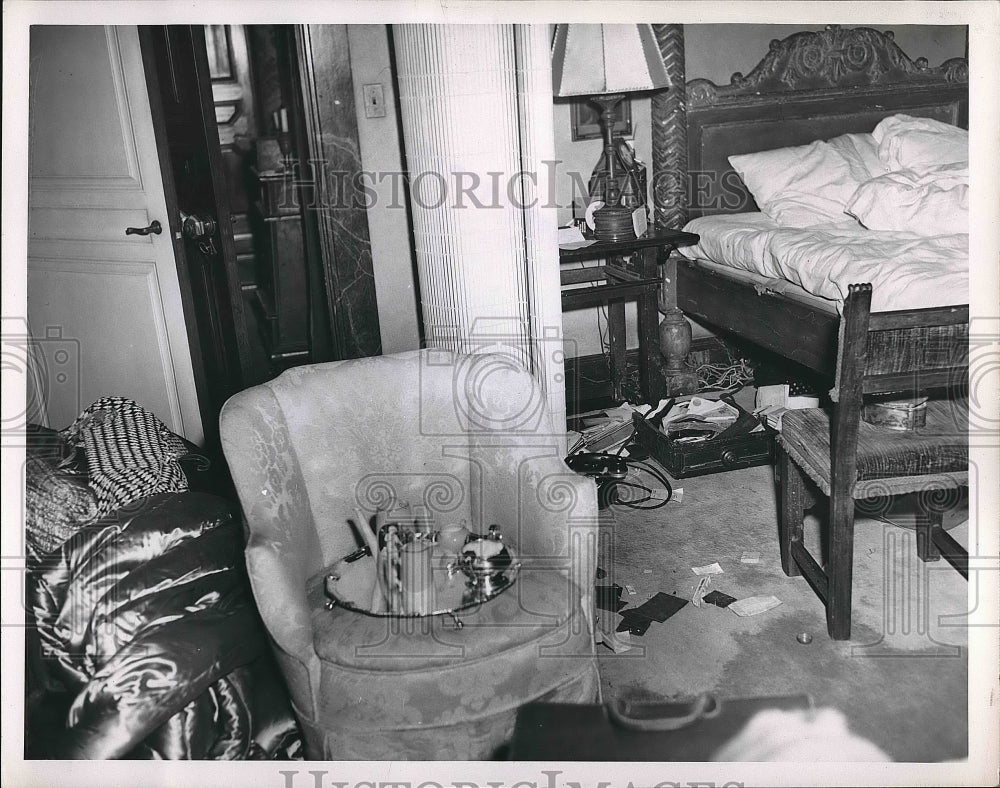 1950 Press Photo Home of William Mather after being robbed - nea64590 - Historic Images