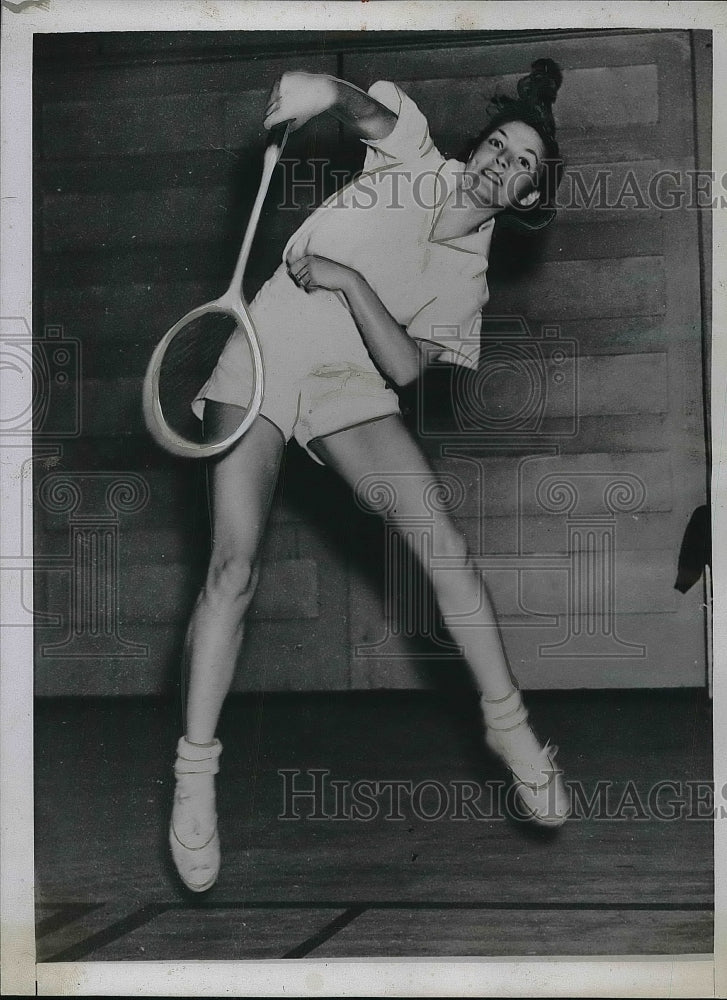 1935 Mrs. Bert Barkhuff, Washington State Women&#39;s Badminton Champion - Historic Images