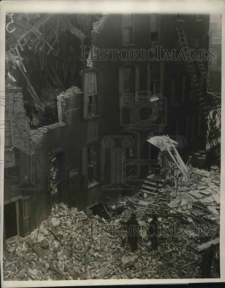 1926 Press Photo Wreckage of the Philip Wunderly candy factory in Philadelphia - Historic Images