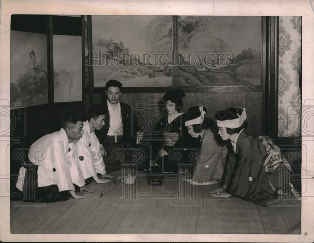 1921 Press Photo Wedding at Prof Hideo Kimura home &amp; MR &amp; Mrs Ichino Noda- Historic Images