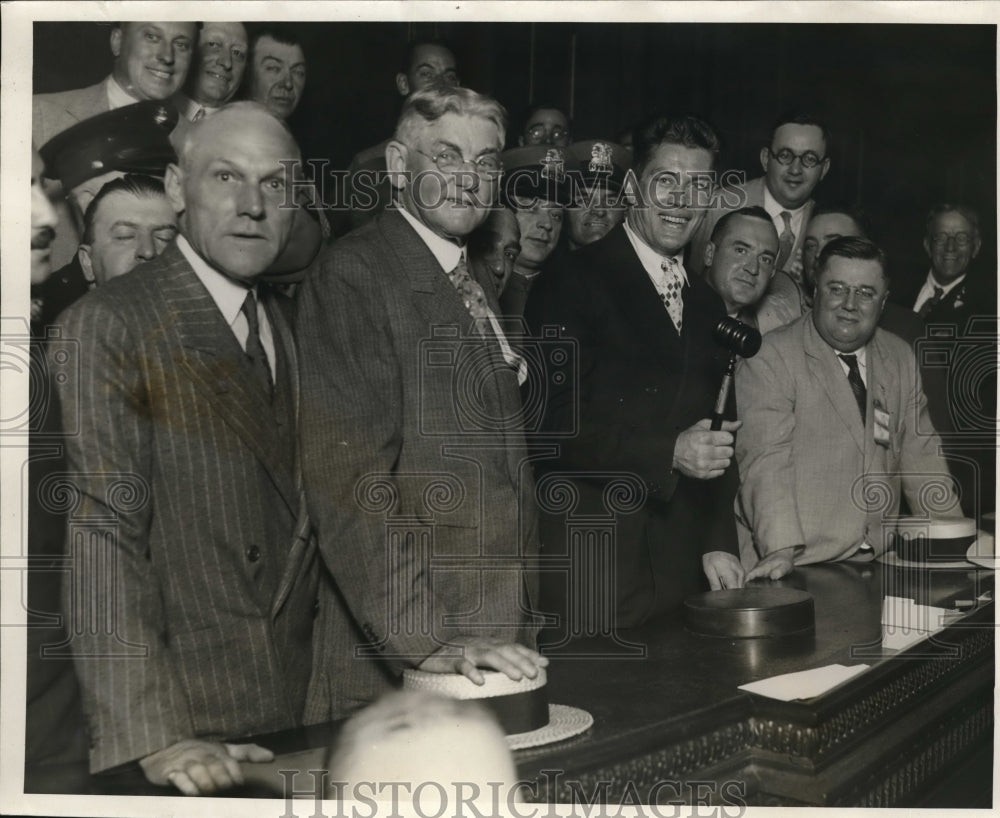 1927 Tunney at City Council meetingm JC Righeimerm GP Getz,-Historic Images
