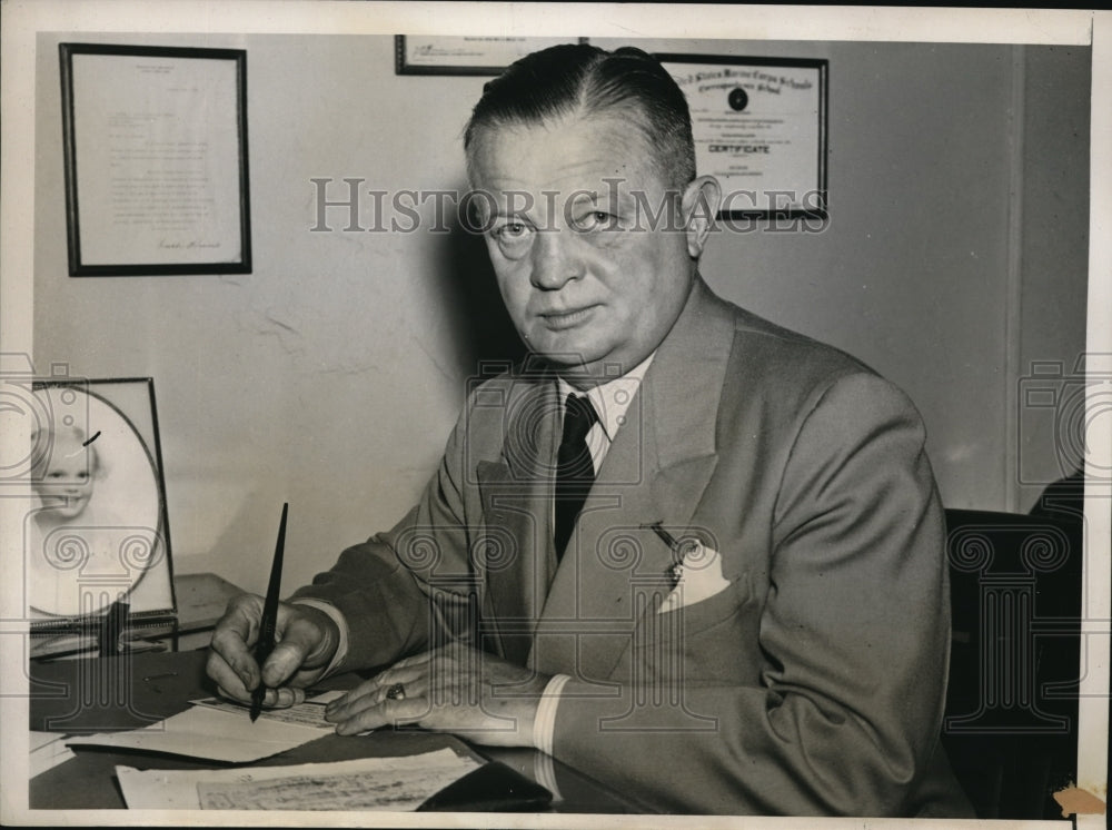 1939 Press Photo Lieut. Col. Harvey L. Miller new president for Boxing Assoc. - Historic Images