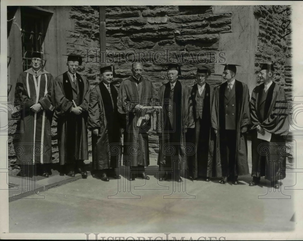 1933 Press Photo General Hugh S. Cumming, Dr. Milo Hellman & dr. Leroy S. miner - Historic Images