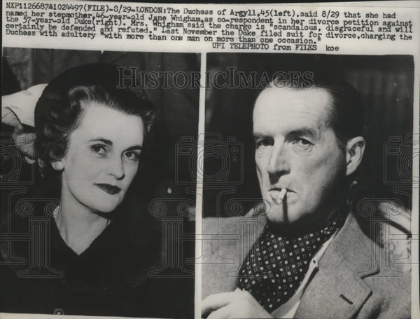 1961 Duchess of Argyll in divorce proceedings against the Duke