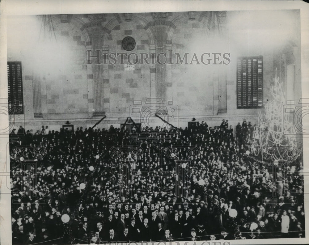 1921 Press Photo New York Stock Exchange Kids Christmas Party NYC - Historic Images