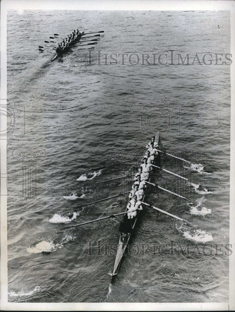1935 Press Photo Oxford, Cambridge Crew Teams, Great Britain Annual Crew Classic - Historic Images