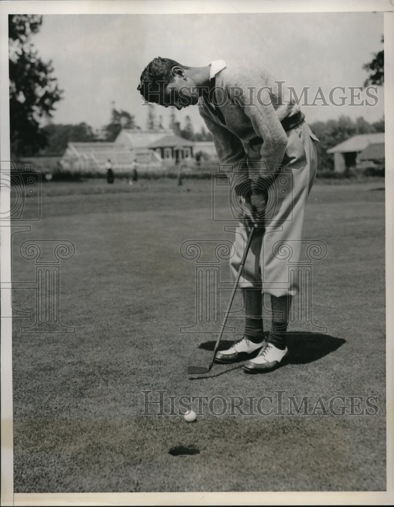 1935 Press Photo Lloyd D Risner at Westchester Junior Championship at - Historic Images