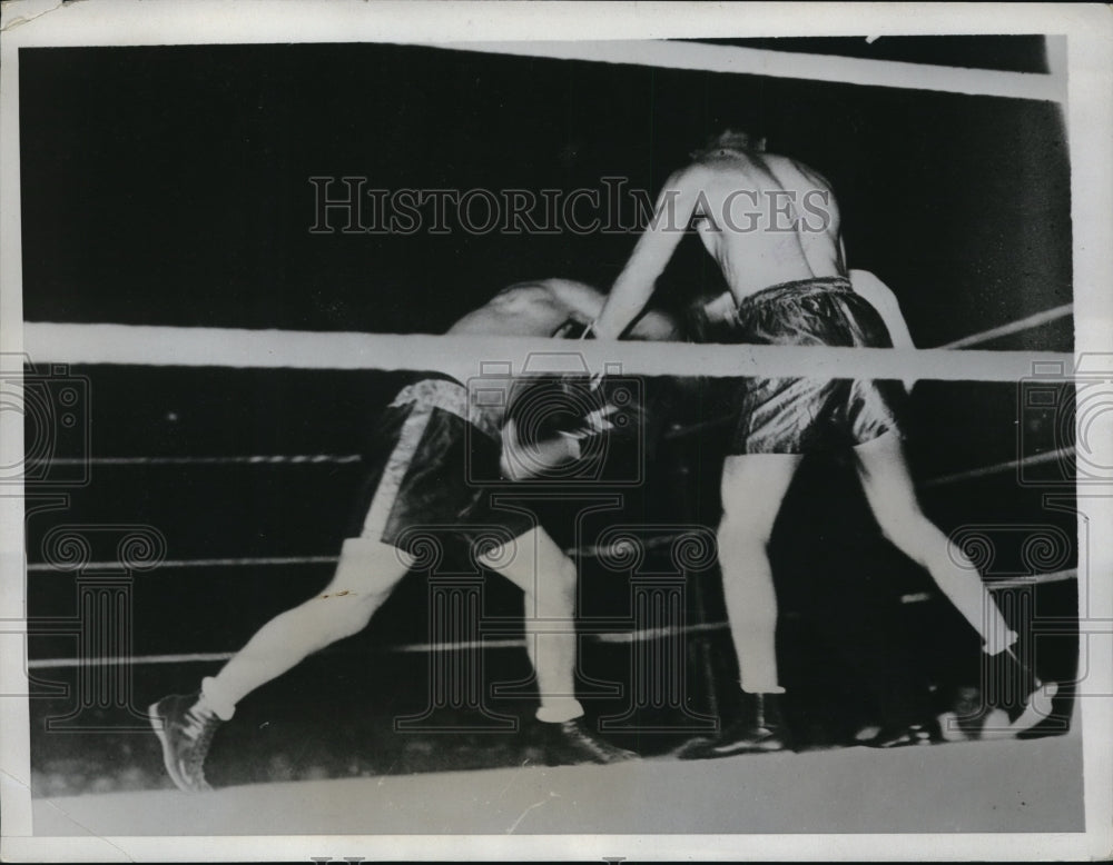 1934 Press Photo Barney Ross Chicago retained Jr Welter weiterweight Title vs - Historic Images