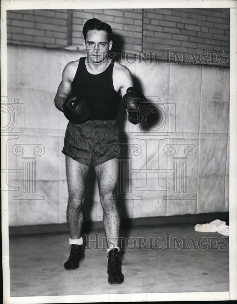 1935 Press Photo Edward Cambere University of Pennsylvania boxing captain - Historic Images