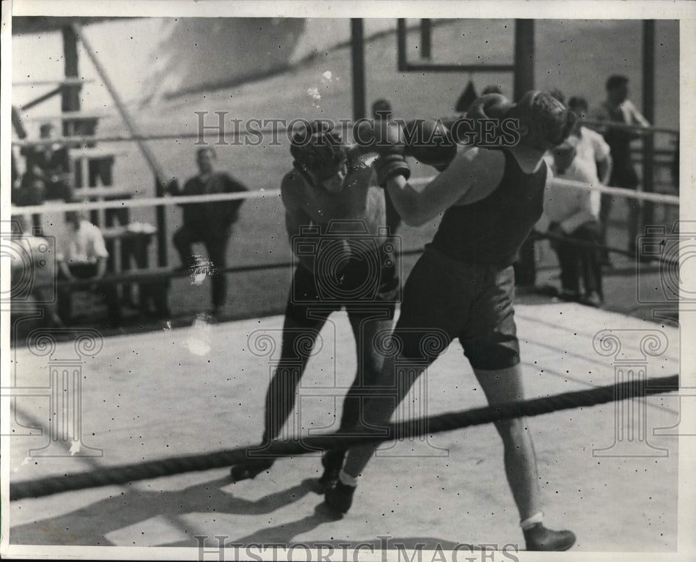 1931 Press Photo Boxer Young Stribling Kos Kitts of Akron Ohio - nes44185 - Historic Images