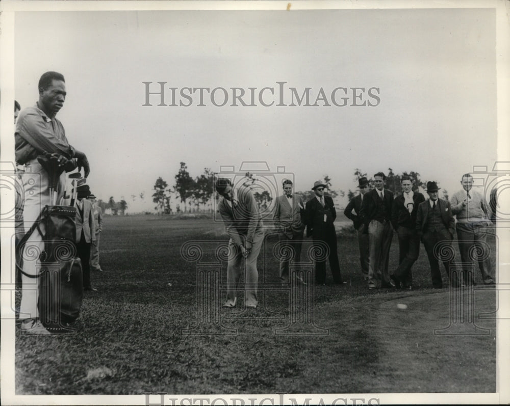 1935 Press Photo Johnny Revolta, Bobby Cruickshank at New Orlando Open in Fla- Historic Images