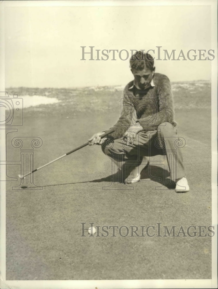 1935 Press Photo Leonzra Dodson at Nassau British Colonial golf tournament - Historic Images