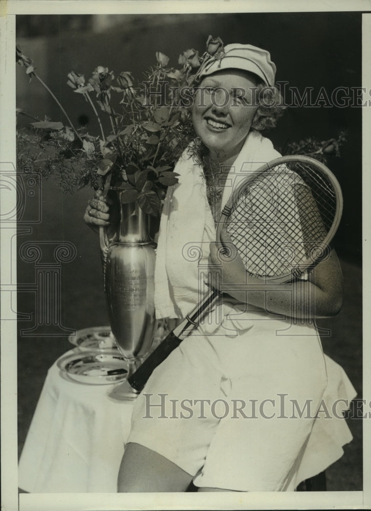 1935 Press Photo Patty Henry Winner of National girls Tennis Championships- Historic Images