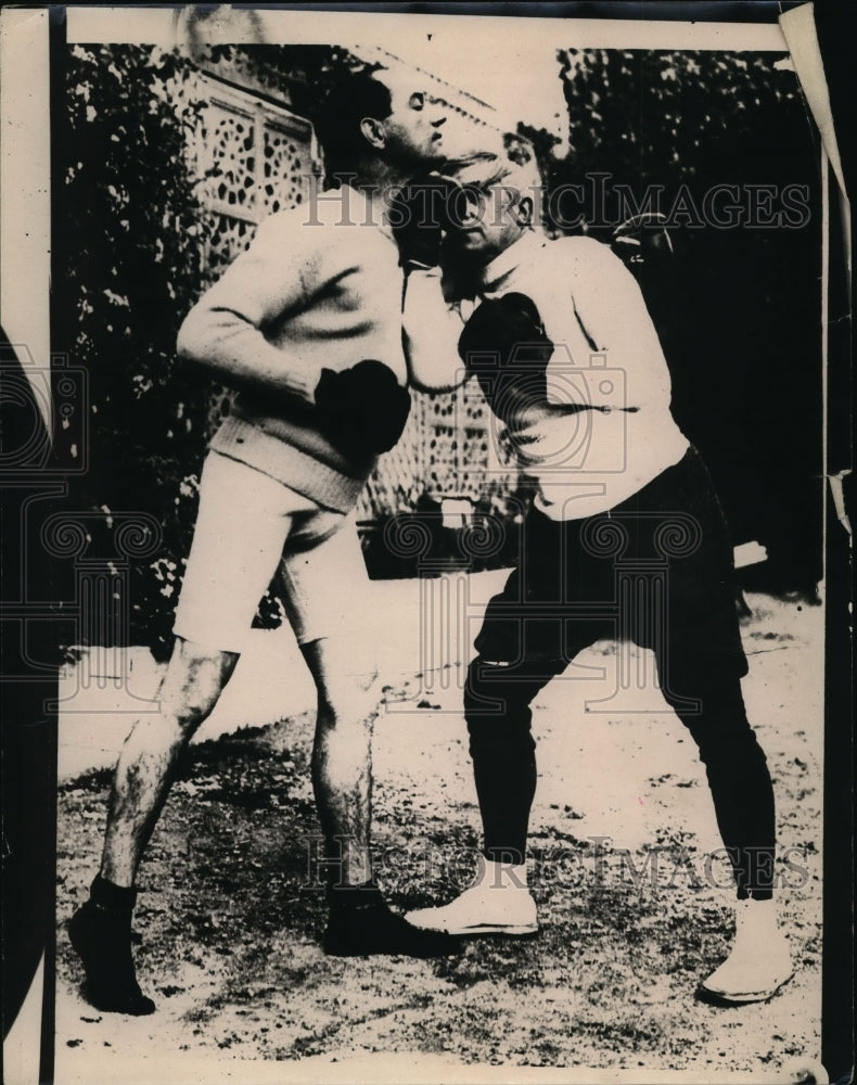 1924 Press Photo Boxer Kid McCoy sparring while training for match - net07461 - Historic Images