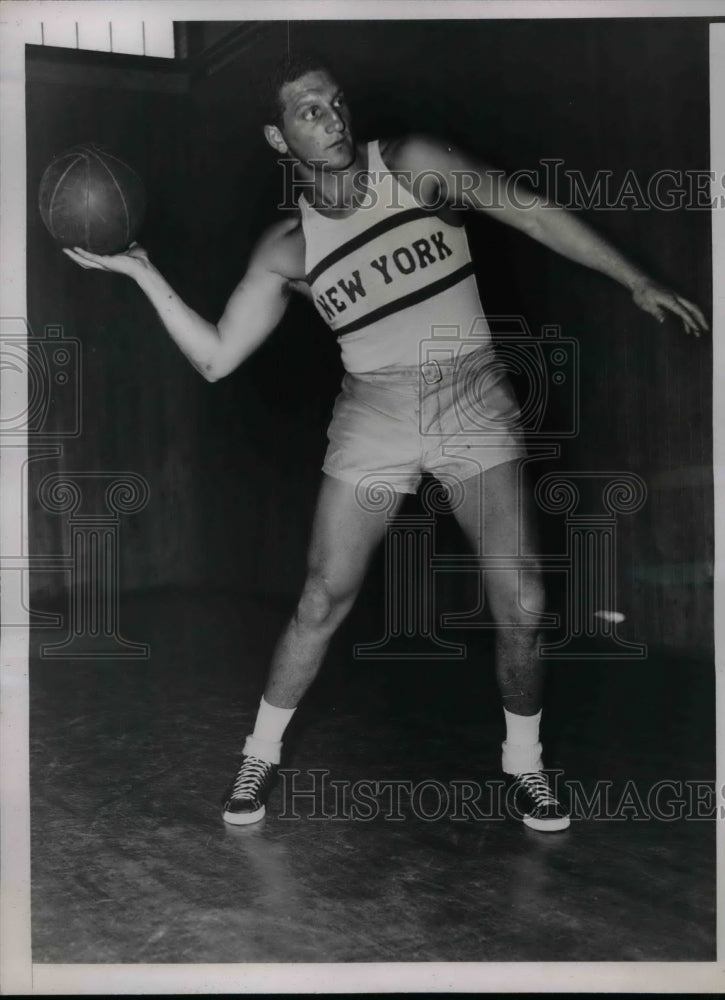 1935 Press Photo Perry Geffen, New York University Basketball Guard-Historic Images