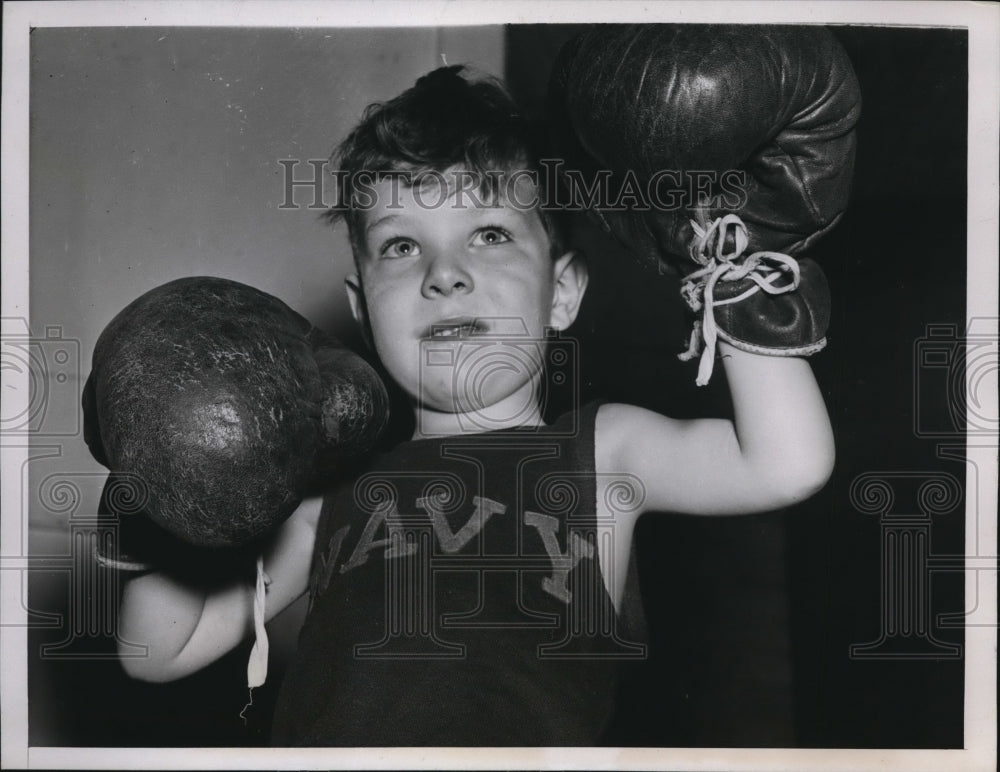 1938 Press Photo Bill Honaker Naval Boxing Academy for Officers Sons-Annapolis - Historic Images