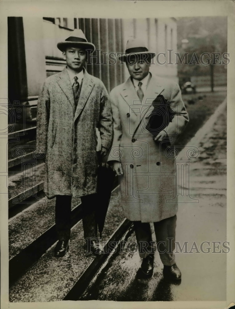 1928 Press Photo Inagaki and S. Fuklshima, World League meeting delegates - Historic Images