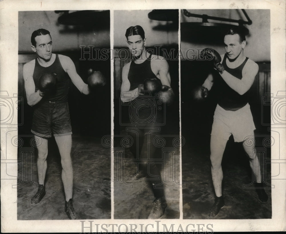 1923 Press Photo Penn University Boxers Al McKenzie, Harold Davis & John Lukas - Historic Images