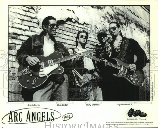 1992 Press Photo Four Members of the band Arc Angels, Entertainers