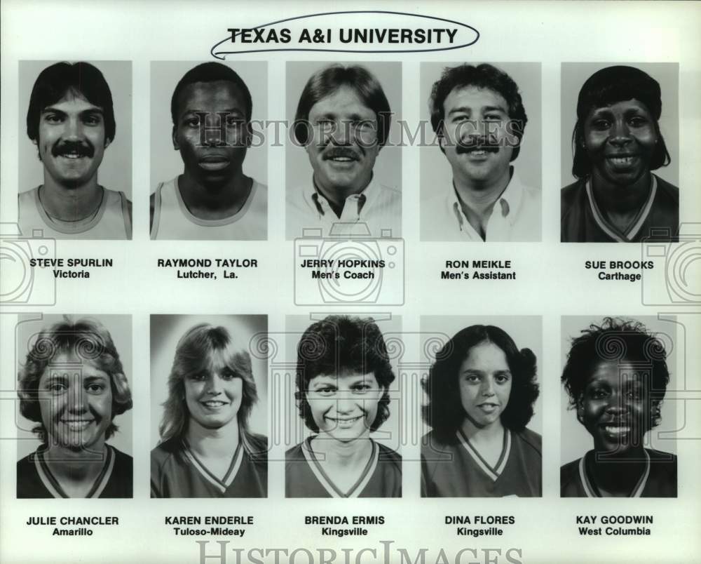 Press Photo Texas A&I college basketball mug shots - sas15568 - Historic Images